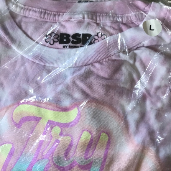 BSR By Samii Ryan Try Again Crop Tee Size Large - Picture 2 of 4